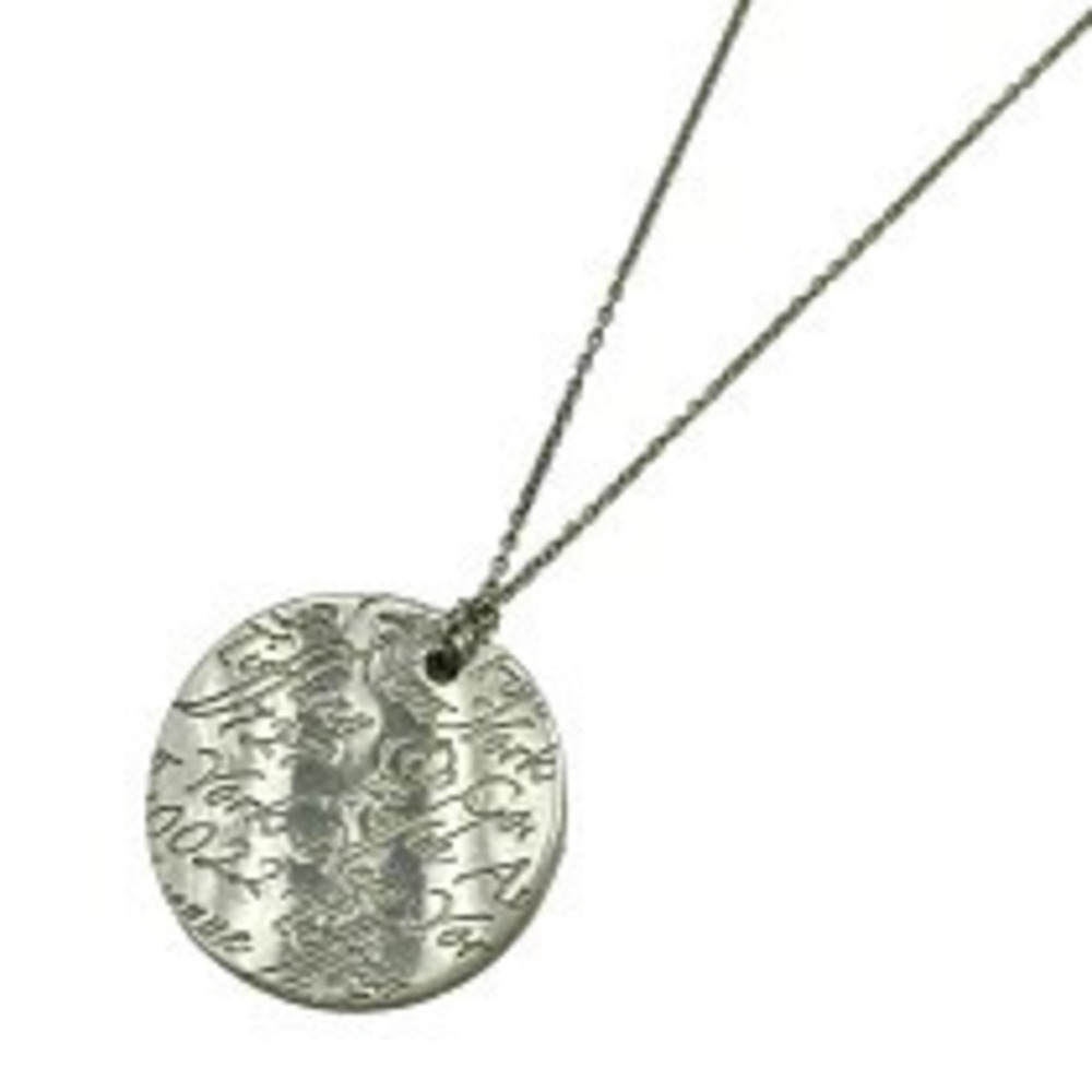Tiffany Co Notes Square Necklace Pendant Sterling Silver